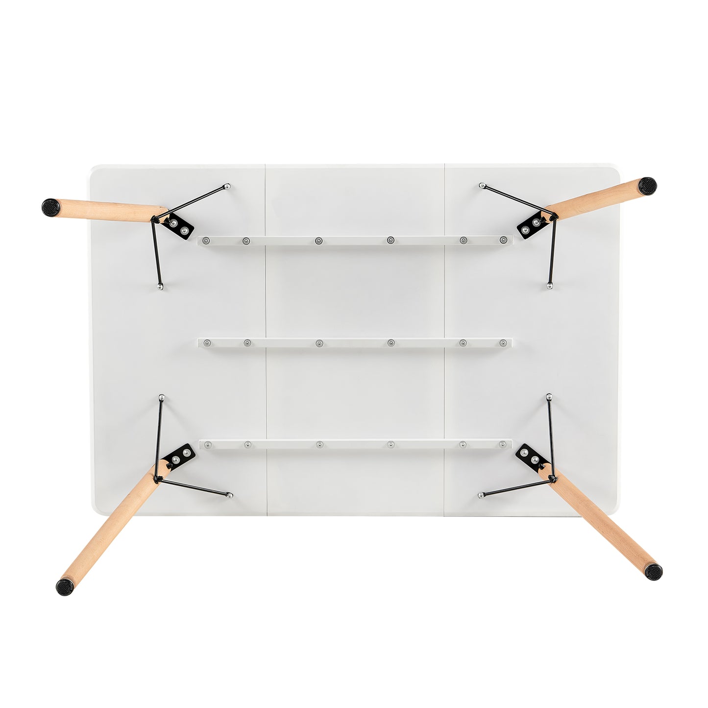 Table à Manger pour 4 à 6 Personnes au Style Moderne, Bureau, Adaptée à la Cuisine, Manger, Salon et au Bureau,120x80x73.5 cm--Blanc