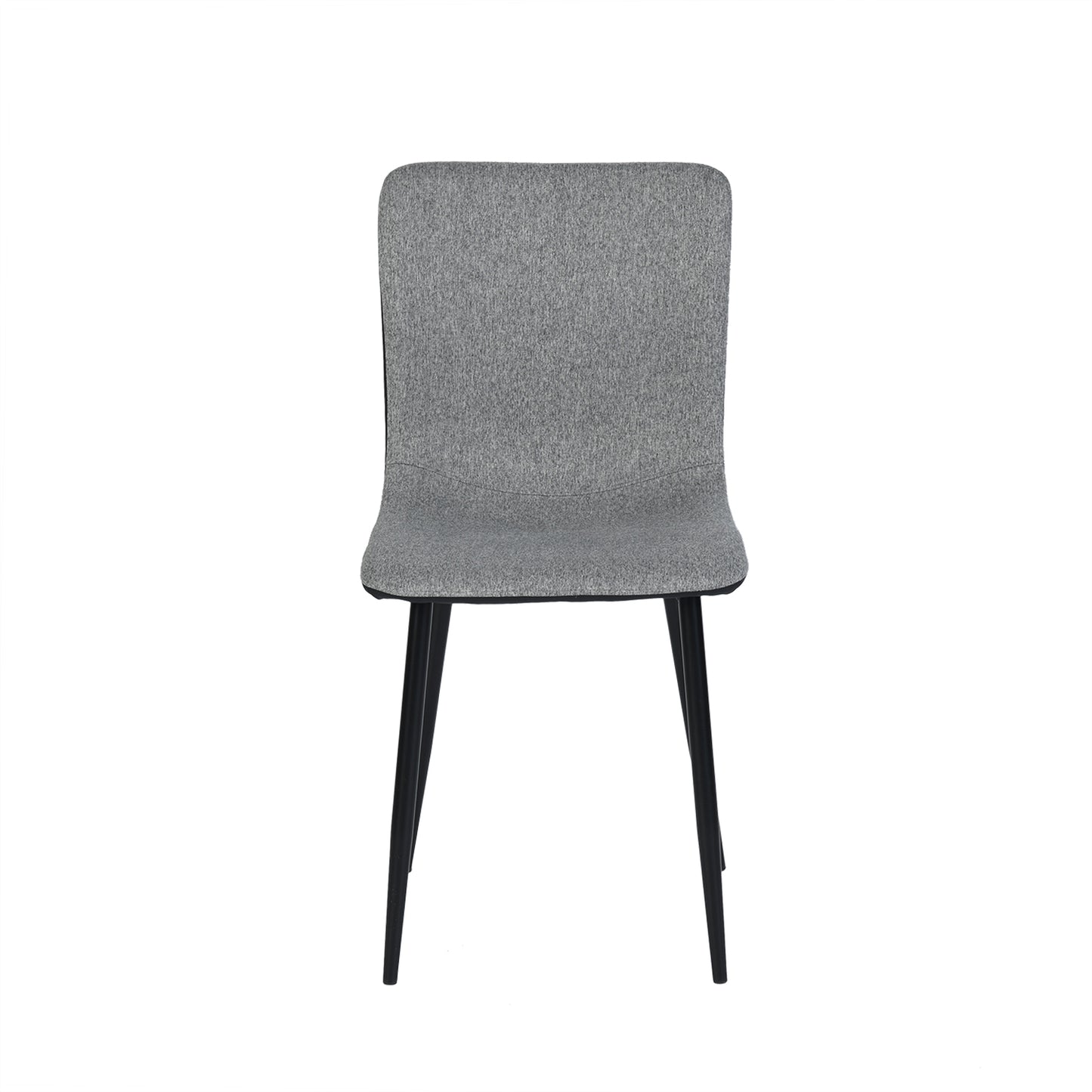 Lot de 2 Chaises de Salle à Manger en Tissu PU avec Pieds en Métal - Gris