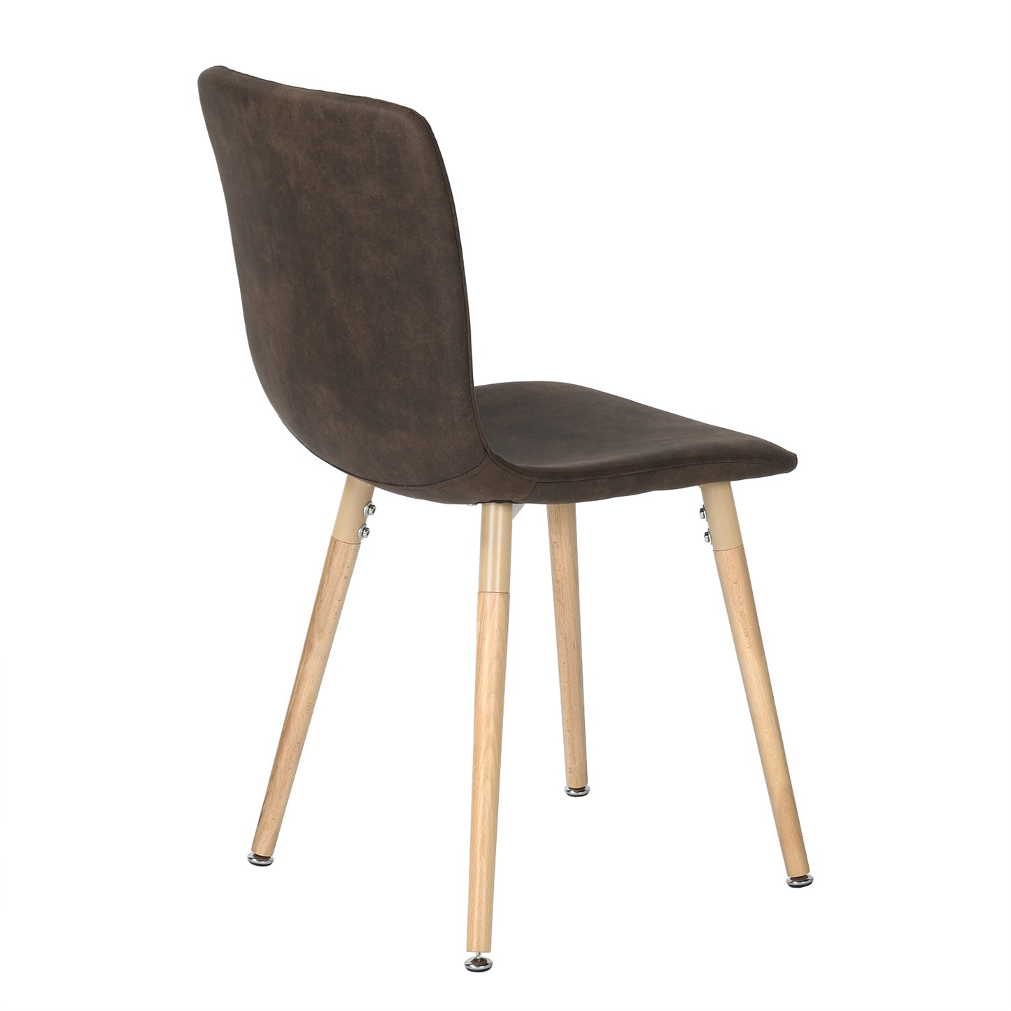 Lot de 2 Chaises de Salle à Manger Tissu noir avec Pieds en Bois