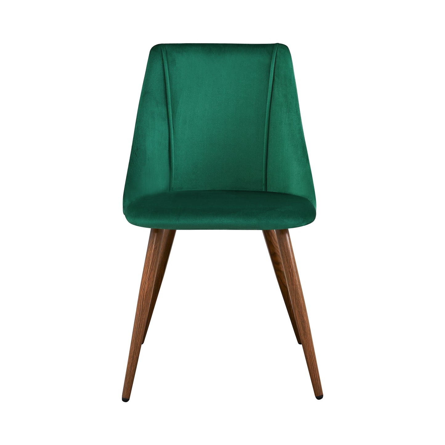 Lot de 2 Chaises de Salle à Manger en Velours Vert de Style Scandinave