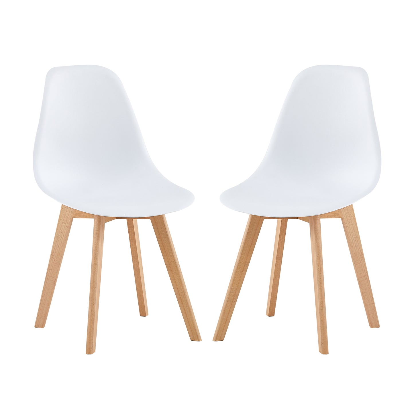 Lot de 2 chaises Scandinave design La mode Salle à Manger Chaises de Blanc - Cuisine,Salon,Bureau