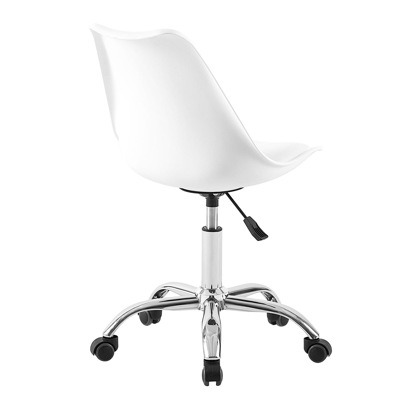 Eco friendly PP chaise de bureau - pieds en acier - relevable - 56 * 4 * 81 - 92cm - Blanc