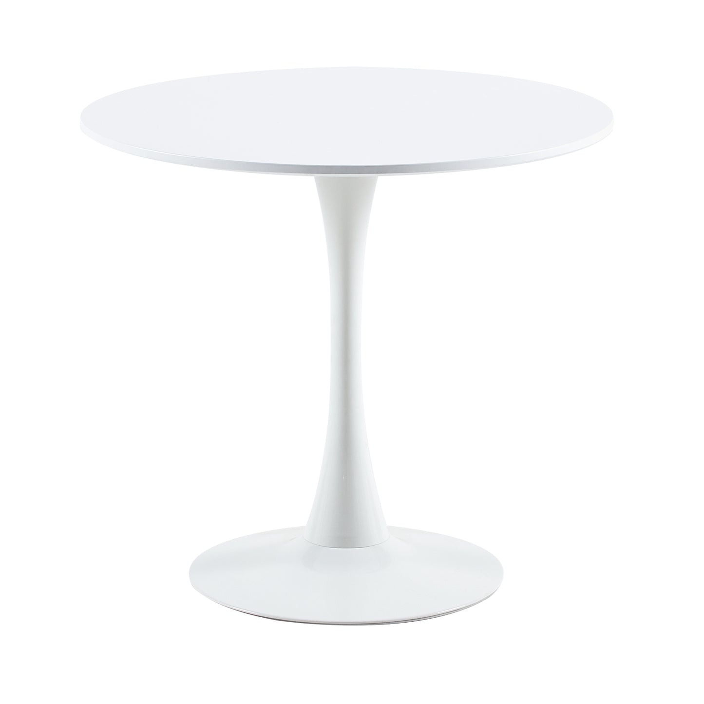 Table à Manger Nordique Style Tulipe - Petite Table Ronde pour Balcon - Blanc