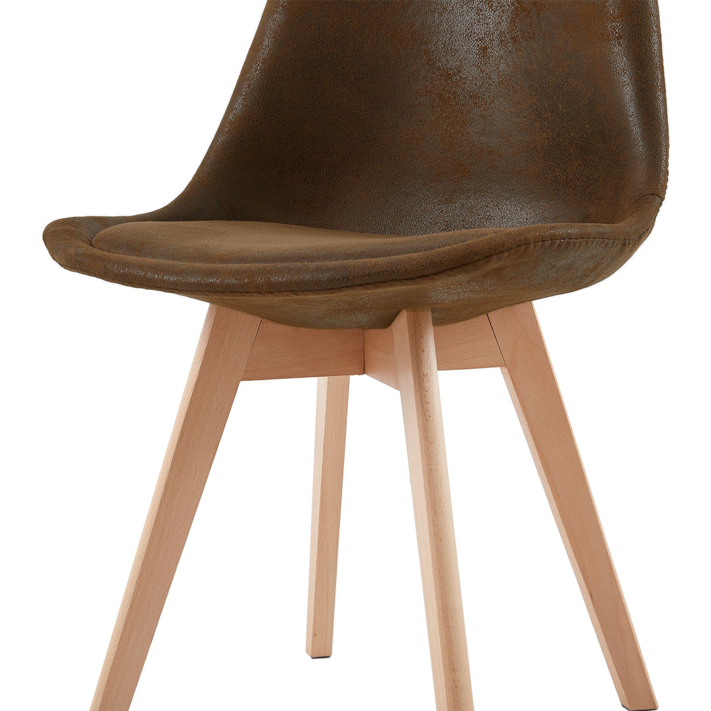 Lot de 4 chaises Scandinaves pour Salle à Manger - Marron