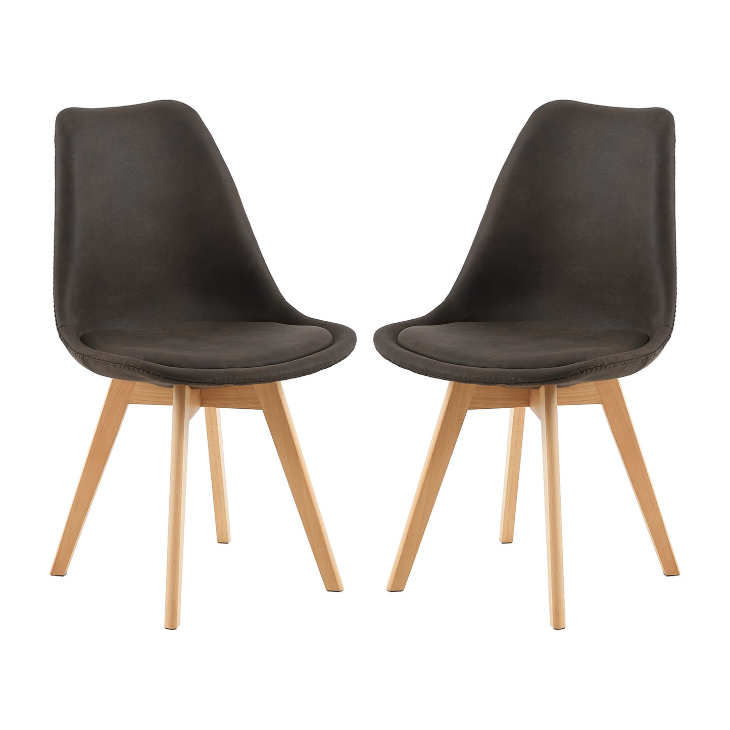 Ensemble de 2 chaises de salle à manger au design Scandinave moderne