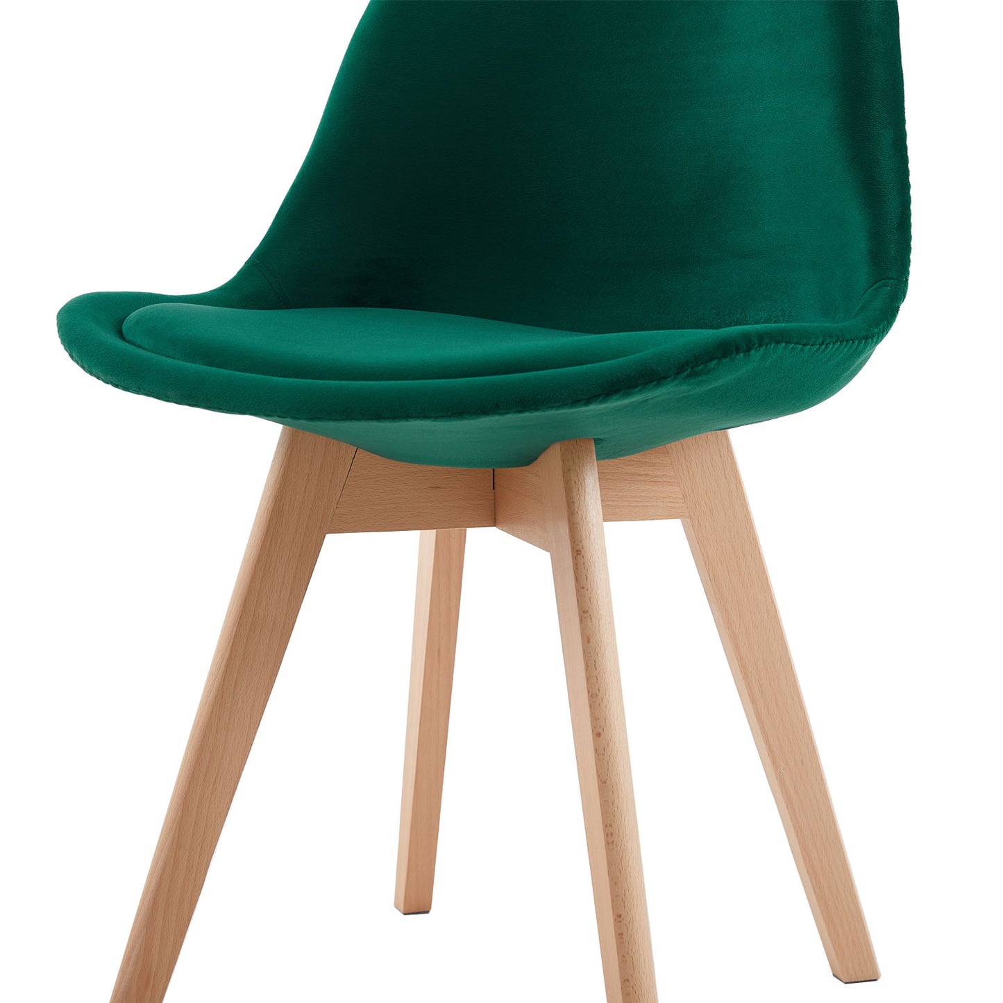 Lot de 4 chaises Scandinaves pour Salle à Manger - Vert Foncé
