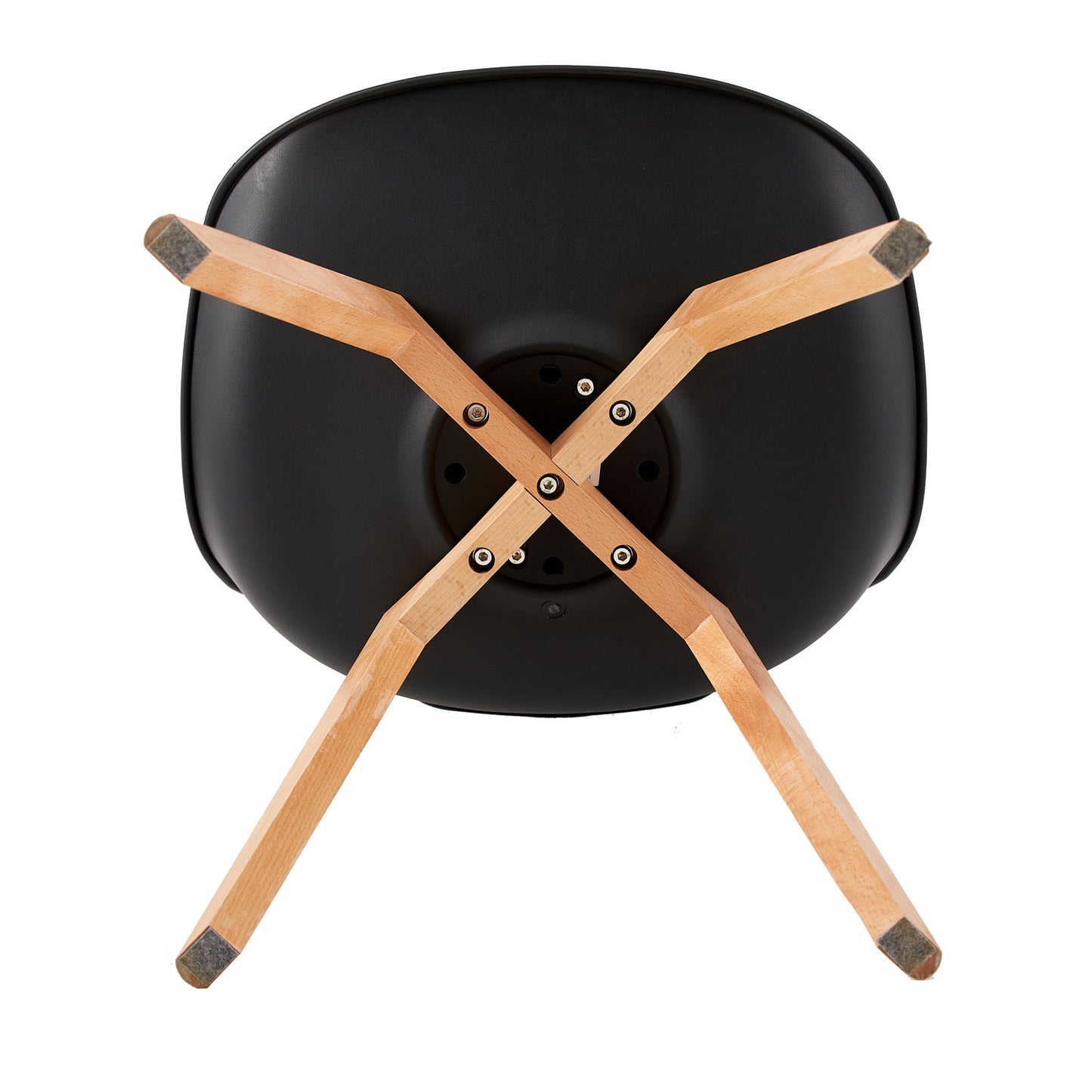 Lot de 4 chaises Scandinaves pour Salle à Manger avec Coussin Brun