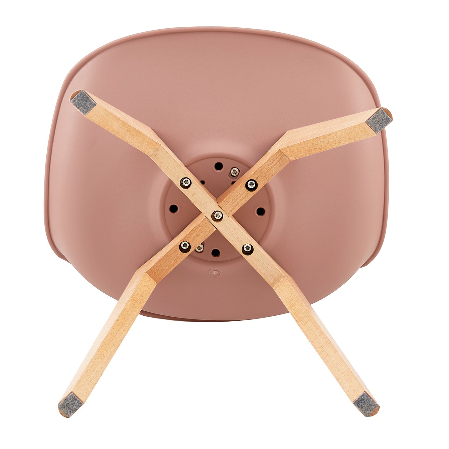Lot de 6 Chaises de Cuisine Rétro Rembourrée Chaise de Salle de Bureau, Pieds en Bois de Hêtre Massif