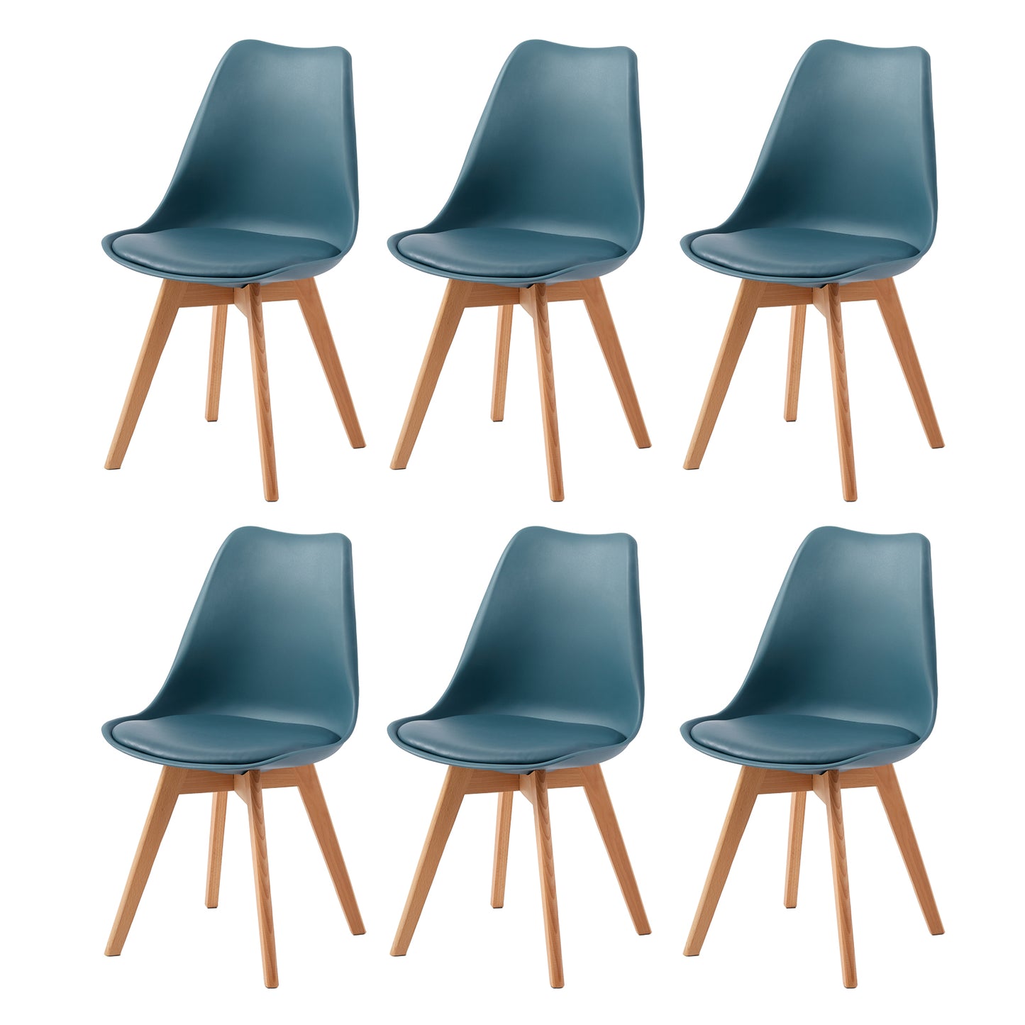 Lot de 6 chaises de salle à manger design contemporain scandinave