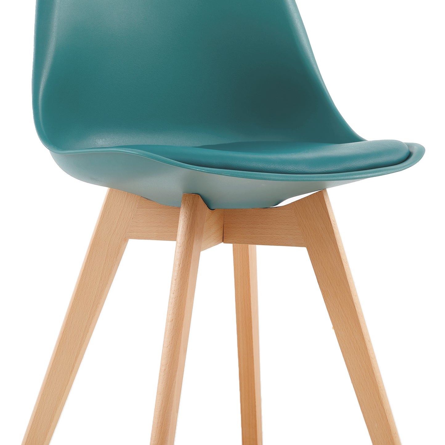Lot de 2 chaises au design Scandinave contemporain pour salle à manger - Vert Foncé