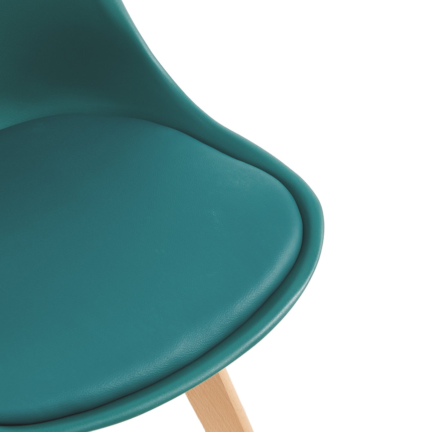 Lot de 2 chaises au design Scandinave contemporain pour salle à manger - Vert Foncé