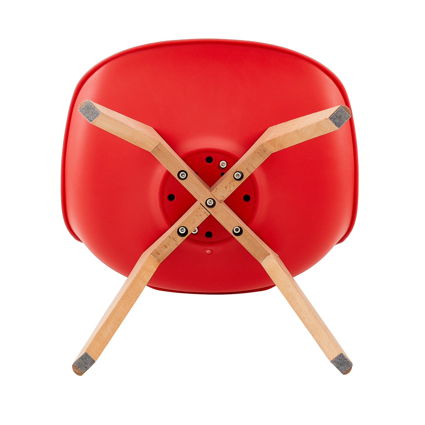 Chaise de salle à manger design contemporain scandinave-Rouge