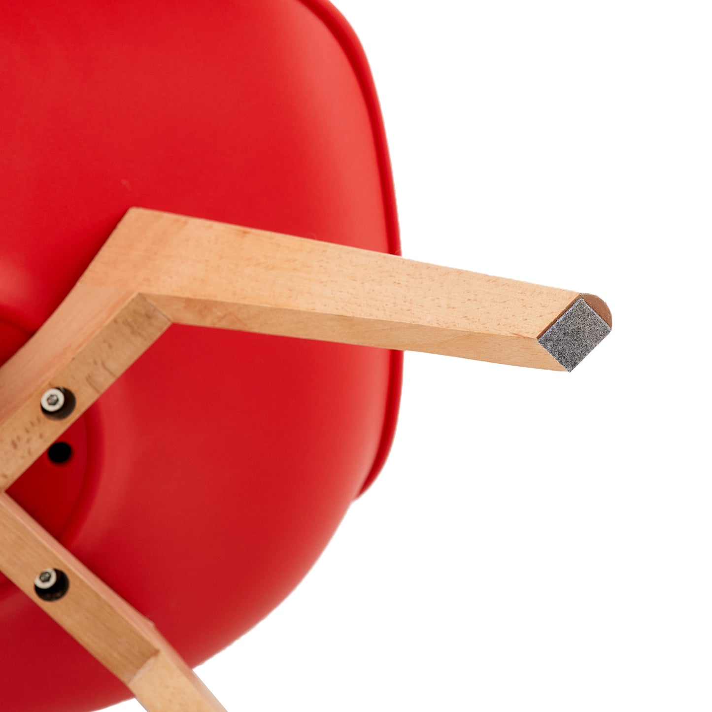 Chaise de salle à manger design contemporain scandinave-Rouge