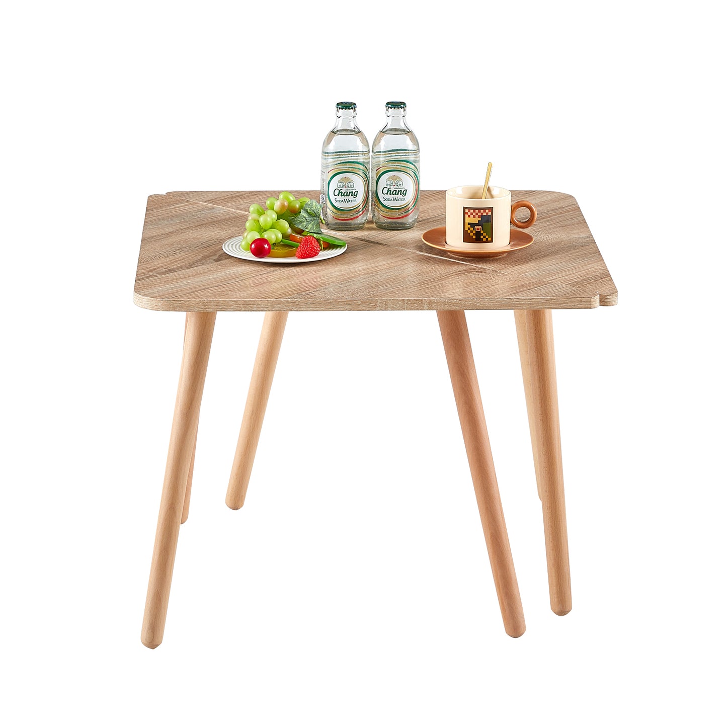 Lot de 2 Tables Basses Combinées Style Scandinave - Tables de Salon - 84 x 84 x 45 cm