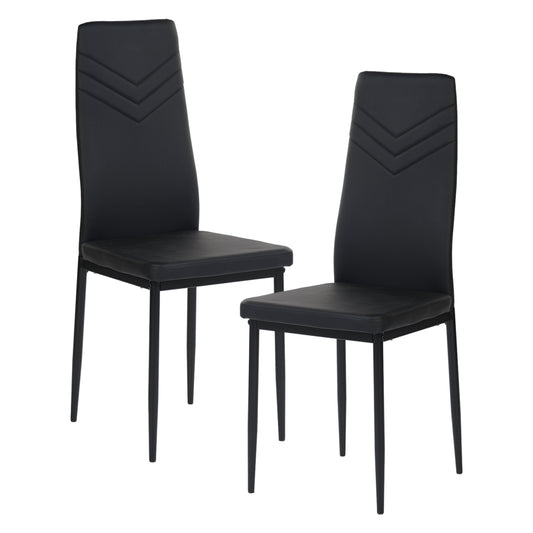 Chaise de cuisine moderne avec pieds en métal (Lot de 2)