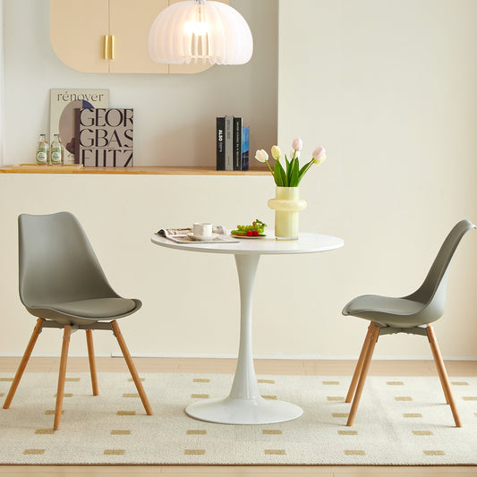 2 pièce chaises de salle à manger design contemporain scandinave-Gris