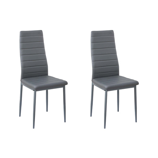 Lot de 2 Chaises de Salle à Manger en PVC Chaise de Cuisine Moderne Chaises