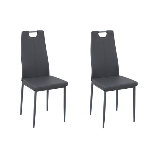 Lot de 2 Chaises de Salle à Manger en PVC - Chaises de Cuisine Modernes