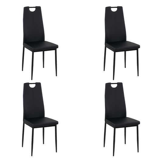 Chaises d'appoint modernes pour la cuisine avec pieds en méta (Lot de 4)