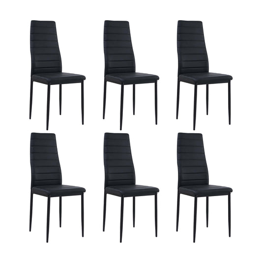 Lot de 6 Chaises de Salle à Manger en PVC Chaise de Cuisine Moderne Chaises