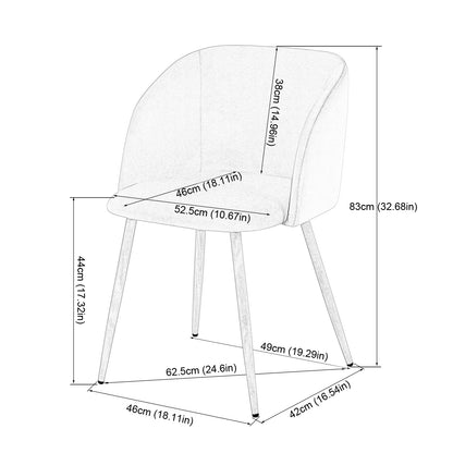 1 chaise de salle à manger-Tissu velours Vert - Scandinave chaises