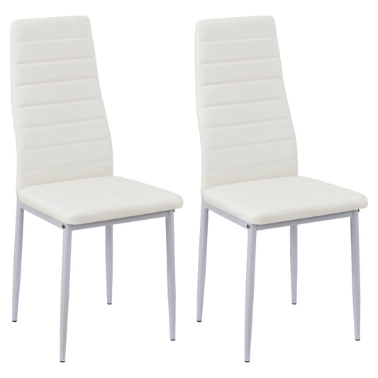 Lot de 2 Chaises de Salle à Manger en PVC Chaise de Cuisine Moderne Chaise