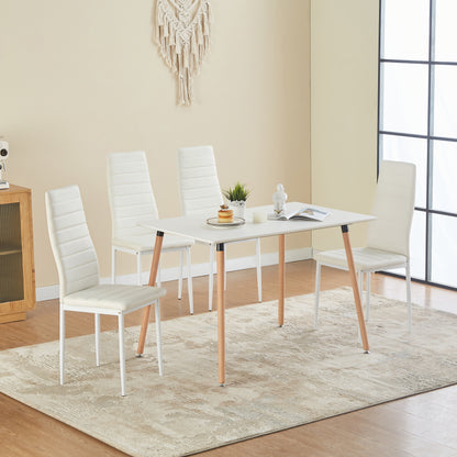 Lot de 6 chaises de salle à manger en PVC Chaises de cuisine modernes