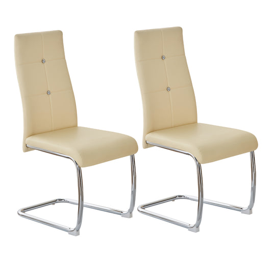 Lot de 2 Chaises de Salle à Manger en PVC Chaise de Cuisine Moderne Chaise