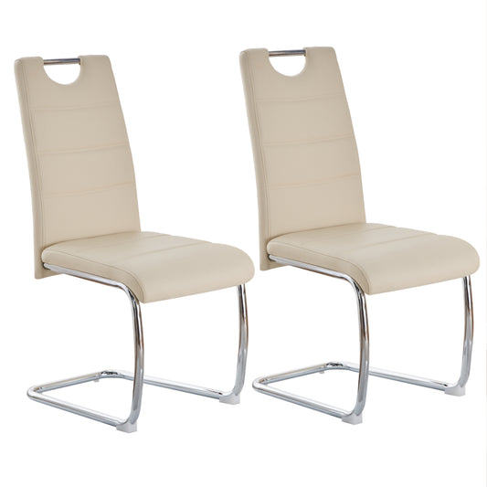 Lot de 2 Chaises de Salle à Manger en PVC - Chaises de Cuisine Modernes