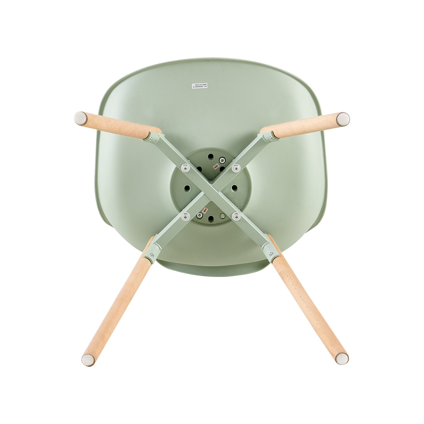 Lot de 4 chaises de salle à manger rembourrées avec bois massif Assise Dossier pour salle à manger, salon, chambre à coucher, salle de conférence, vert crème glacée