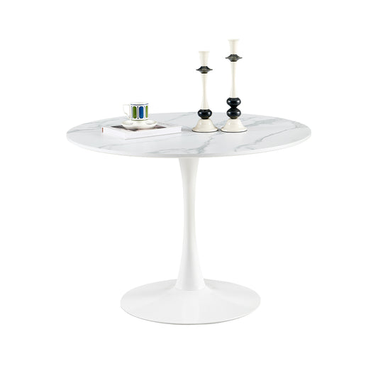 Table de salle à manger ronde moderne, table de bar, pour cuisine, salle à manger, 2 à 4 personnes, diamètre 100 cm