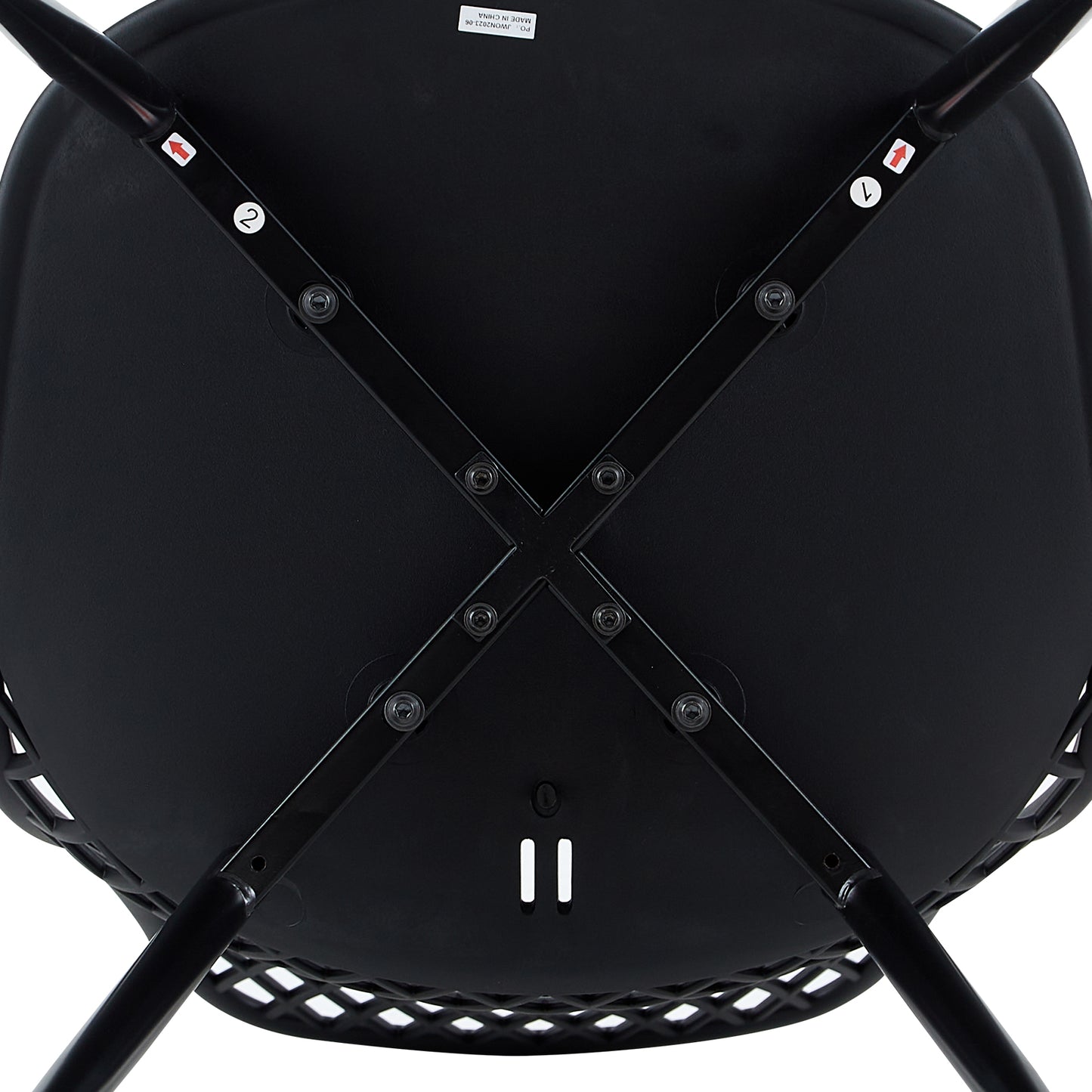 Lot de 4 Chaises Design Plastique Scandinave Chaise de Salle à manger - Noir