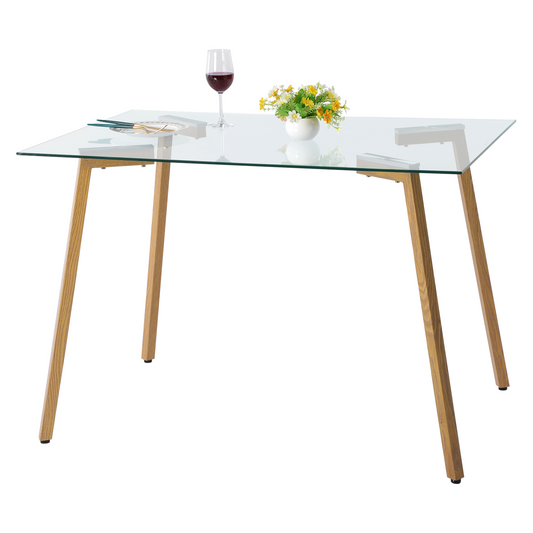 Table à manger en Scandinave - Transparent - 110x70x75CM
