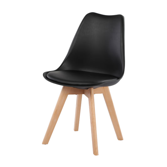 Chaise  de salle à manger design contemporain scandinave-Noir