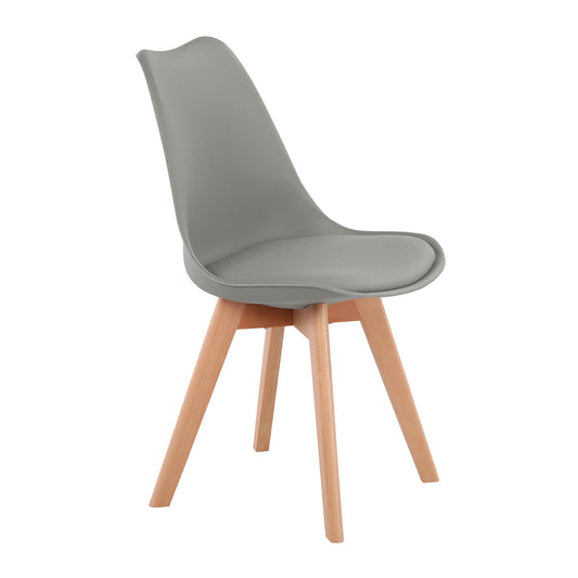 Chaise de salle à manger design contemporain scandinave-Gris