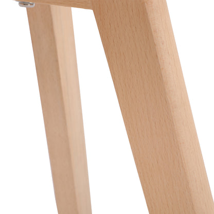 Lot de 6 chaises Scandinaves au design contemporain pour cuisine avec pieds en bois de chêne - Blanc