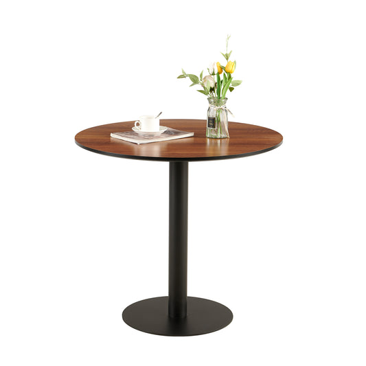 Mid Century Modern Round Dining Table, Coffee Table, Petite Table de Salle à Manger, Cuisine, Salon, Bureau, Bois Foncé