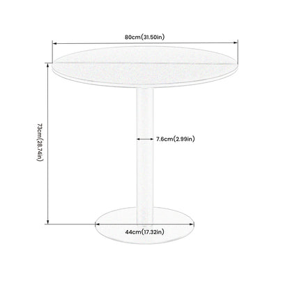 Mid Century Moderne Table à Manger Ronde Table Basse Petite Table à Manger pour la Cuisine, Salle à Manger Salon Chambre Bureau café Petite Table à Manger Minimaliste, Noir