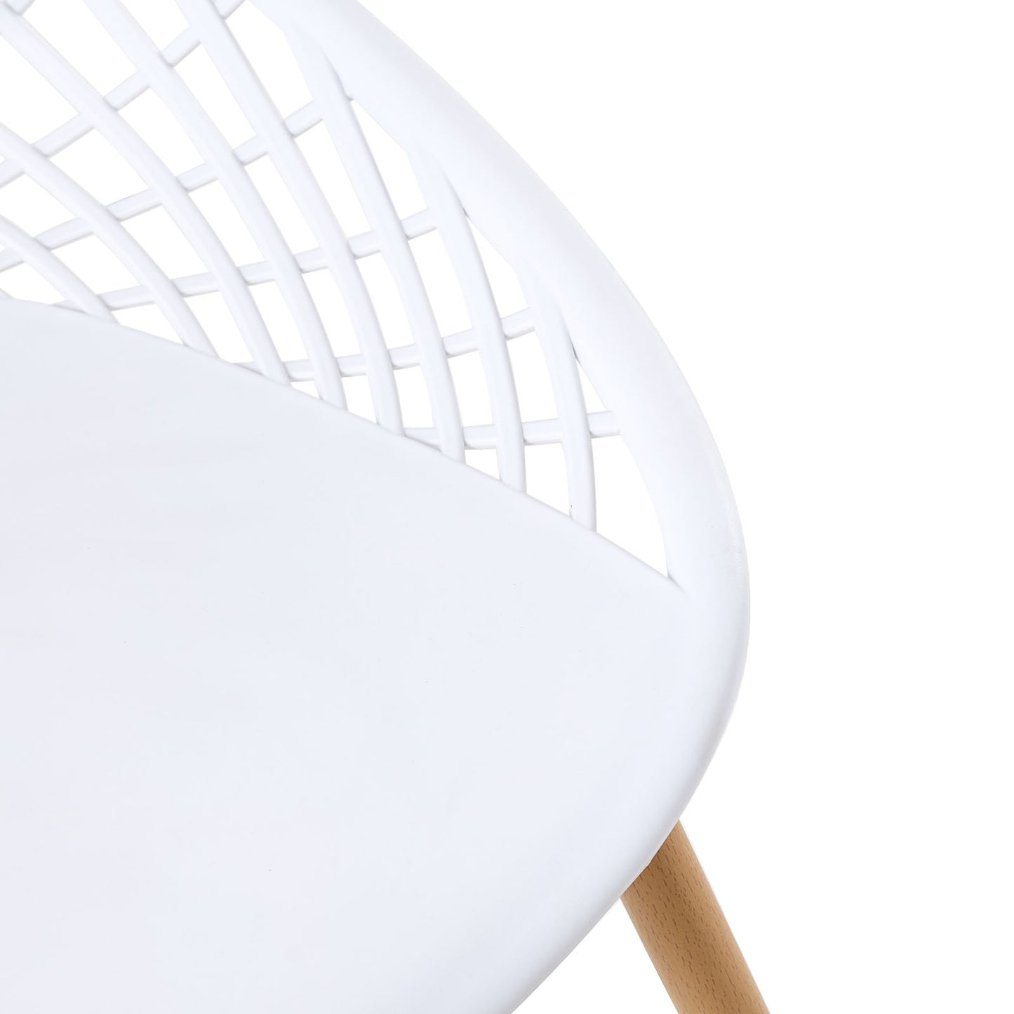Lot de 2 Chaises Design Blanc Plastique Scandinave Chaise de Salle à manger