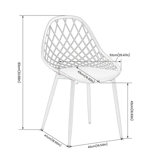 Lot de 4 Chaise Salle à Manger Scandinaves avec Pieds en Métal Ergonomique Chaises Salle à Manger Salon Chaise, Kaki