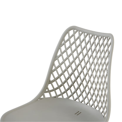 Lot de 4 Chaises Design Plastique Scandinave Chaise de Salle à manger - Gris