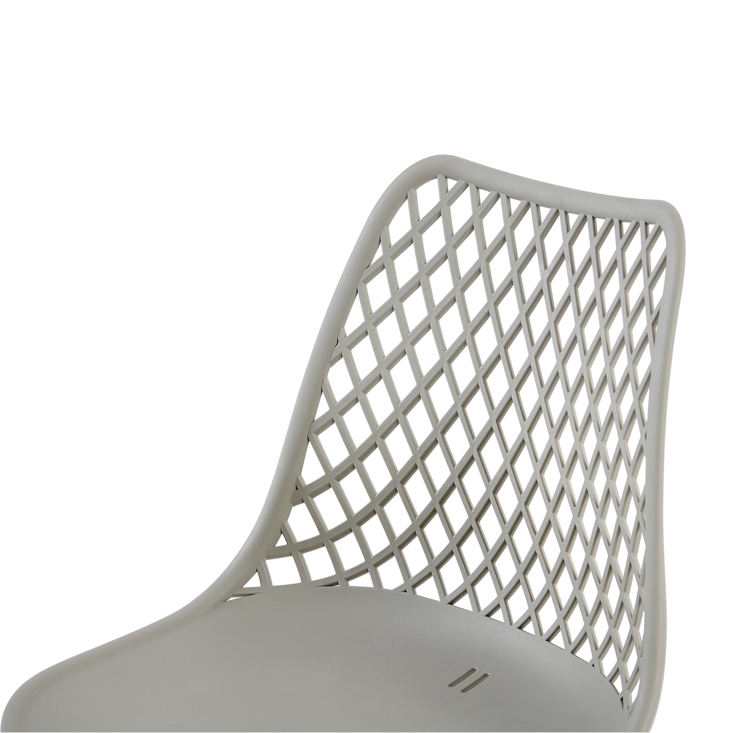 Lot de 2 Chaises Design Plastique Scandinave Chaise de Salle à manger - Gris