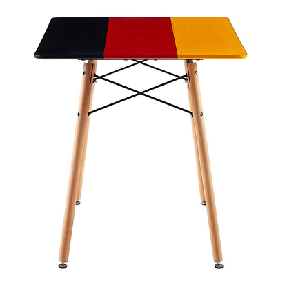 Table à Manger Rectangulaire de Style Scandinave Mat pour 4 à 6 Personnes - 110 x 70 x 73 cm - Bureau avec Drapeau de l'Allemagne