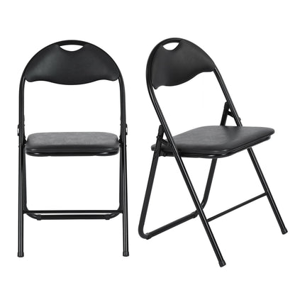 Lot de 2 Chaises pliantes empilables rembourrées