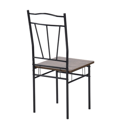 Lot de 4 chaises pieds en Métal nior de style industriel, chaises salle à manger, salon, 40x40x90 cm