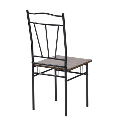 Lot de 6 chaises pieds en Métal nior de style industriel, chaises salle à manger, salon, 40x40x90 cm
