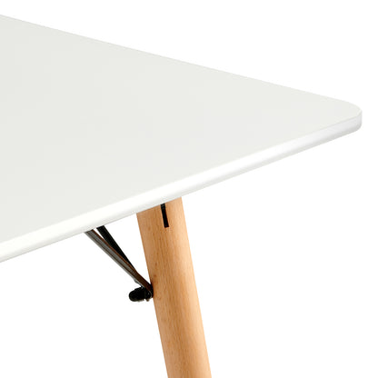 Table à Manger pour 4 à 6 Personnes au Style Moderne, Bureau, Adaptée à la Cuisine, Manger, Salon et au Bureau, 140 x 80 x 73.5 cm--Blanc