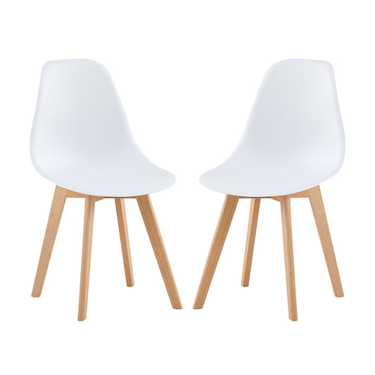 Lot de 2 chaises Scandinave design La mode Salle à Manger Chaises de Blanc - Cuisine,Salon,Bureau