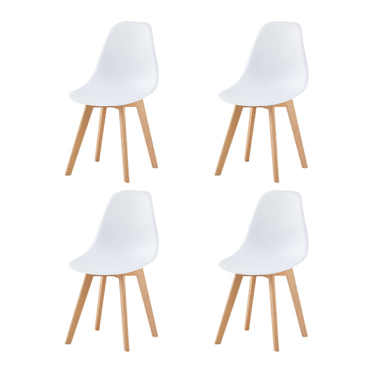 Lot de 4 chaises Scandinave design La mode Salle à Manger Chaises de Blanc - Cuisine,Salon,Bureau