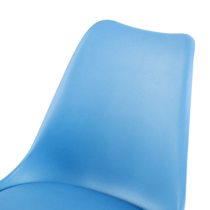1 chaise de salle à manger design contemporain scandinave - Bleu